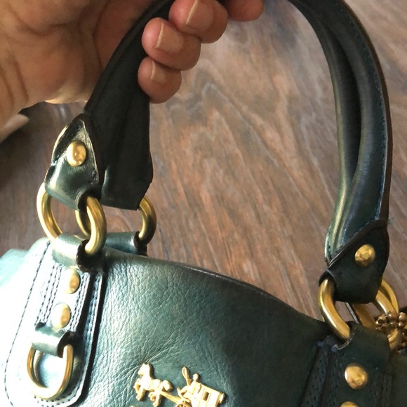 Coach Madison Julianne Teal leather handbag - Picture 10 of 16